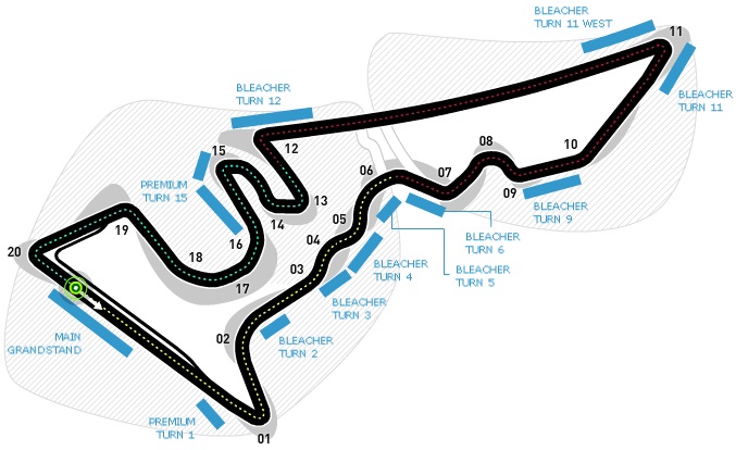 Circuit of the Americas - Austin Map